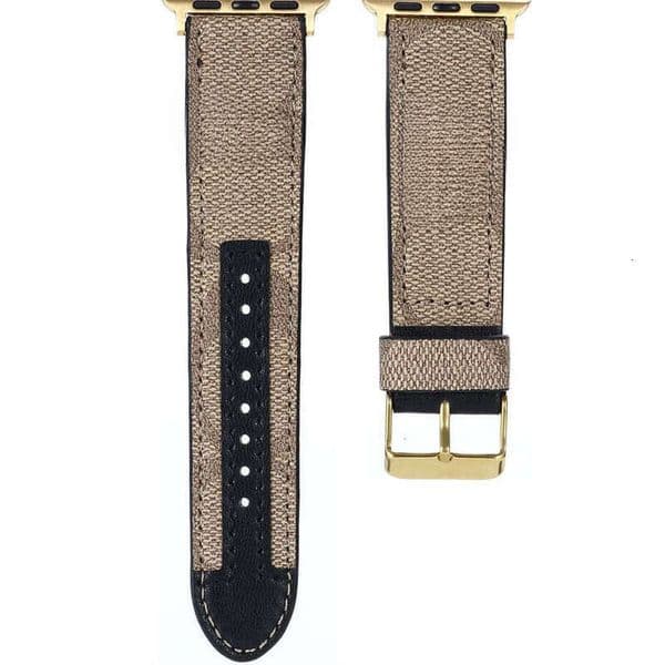 Coach Watch Band For Iwatch Designer Smart Watch Vintage Pattern Suitable For Iwatch 1 7 2nd Generation Leather Strap 38 40 41 42 44 45mm Trendy Coacs