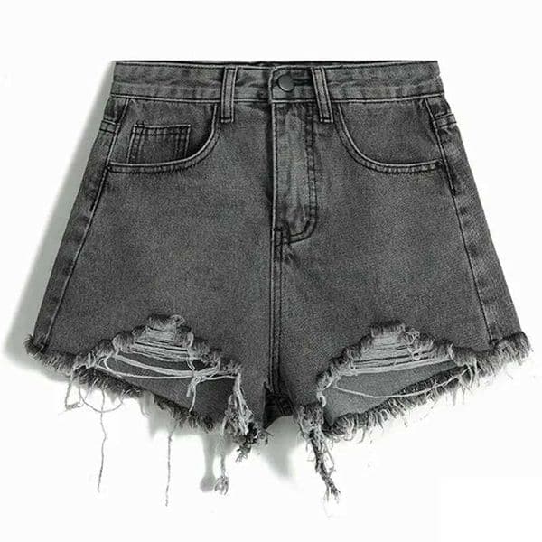 Hot Sale Summer Lady Fashion Designer Short Jeans Girls Chic Raw Edge Mini Denim Pants Female High Waist Thin Shorts M260530