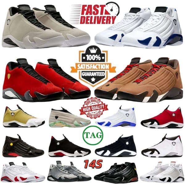 designer niki shoes Mens Basketball Shoes 14 Black White Ginger candy cane 14s Winterized gym red Blue moments Hyper Royal trainers sports sneakers
