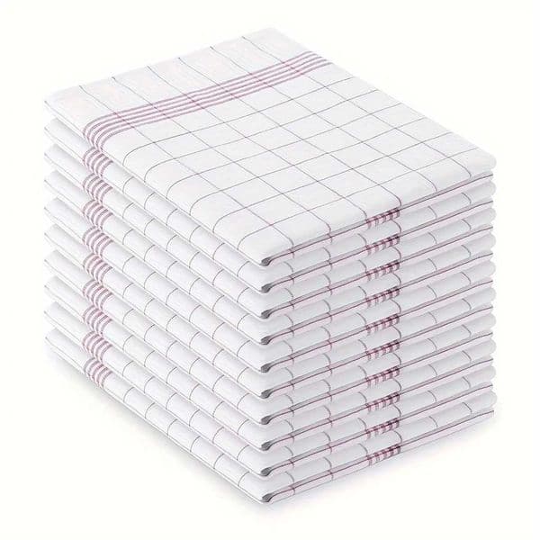 1/5/10pcs Classic Plaid Dish Towel Scouring Pad Soft Large Size Kitchen Towel Suitable for Bar and Kitchen Cleaning C260530