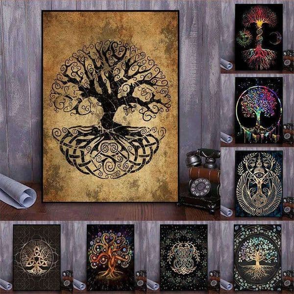 of Life Art Canvas Painting Print Vintage Poster Abstract Tree Wall Picture for Living Room Home Decor Cuadros 26Y0527