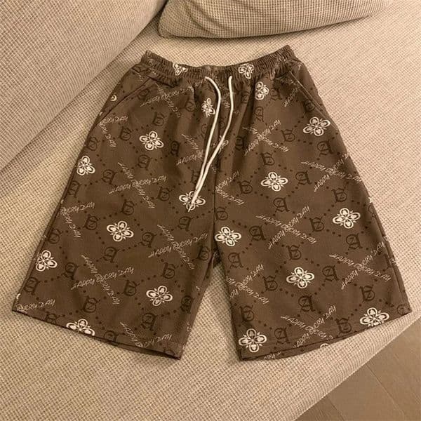Summer High Quality Trendy Pattern Full Over Print Mens Casual Quick-dry Beach Shorts Comfy Relaxed-Fit Flexible Moto Shorts 260530
