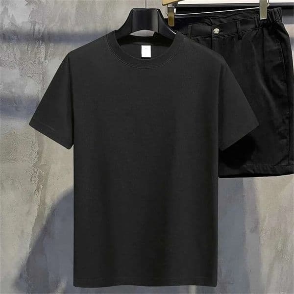 Men T Shirt Summer Cotton Tops Women Solid Color Blank Tshirts O-Neck Round Collar Short-Sleeve Couple White Top Tees 251224 B4d
