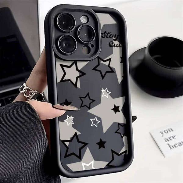 Cute Star Phone For 13 Case iPhone 11 15 17 12 14 16 Pro Max 7 8 Plus 16e XR SE Shockproof Silicone Cover Soft Funda