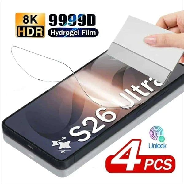 1-4PCS Hydrogel For Samsung Galaxy FE S25 Ultra S26 Plus S26Ultra Full Cover Clear Screen Protector Soft Film