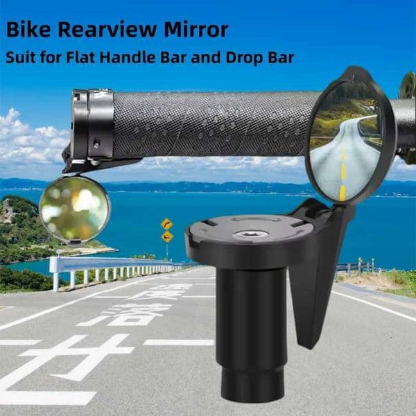 1Pcs/1 Pair Bicycle Rearview Mirror Universal Adjustable Convex Mirrors Rotate Handlebar End Mirror MTB Road Bike Accessories C260530