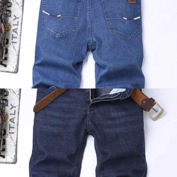 New high-end denim shorts for men in spring and summer of 2025 loose and versatile trendy brand business casual denim shorts L260530