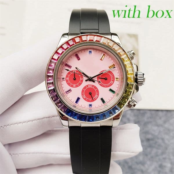 Mens luxury diamond Watch 40MM Mans designer watches 2813 Automatic movement 904L Stainless steel Strap Sapphire Luminous Wristwatches With box Free shipping