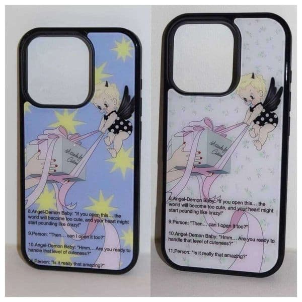 Korean Ins Devil Wing Stars Bow Shockproof Phone Case For iPhone 17Air 17 16 15 14 13 12 11 Pro Max 7 8 Plus Mini Cool Y2K Cove