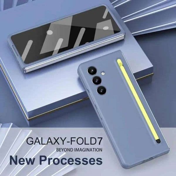 Luxury Business Rugged Case For Samsung Galaxy Z Fold 7 6 5 4 3 Stylus Slot Full-pack Screen Glass Flim Integrated Protect Cover