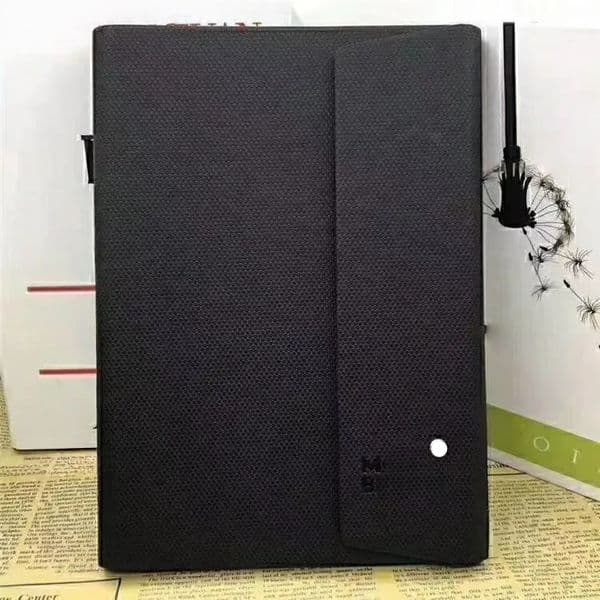 Notebook Luxury hot sell 146 Notepads Black /blue Leather Cover Agenda Handmade Note Book luxurs Periodical Diary Business Notebook A5 thumbnail 2
