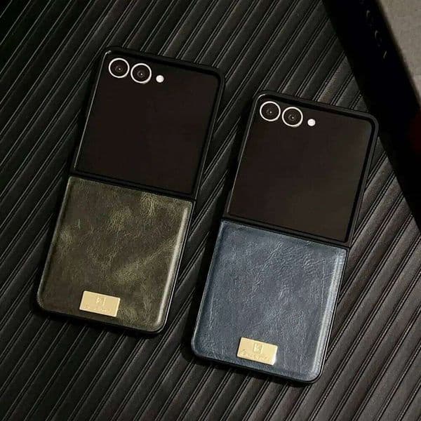 Durable Vintage Leather Anti-Scratch Phone Cases For Samsung Galaxy Z Flip 7 FE 6 5 4 Shockproof Frosted Hard Prevention Cover
