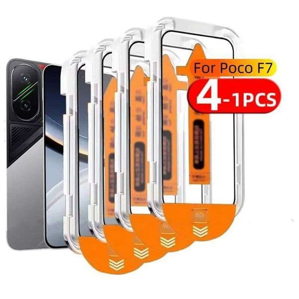 4/3/2/1pcs Xiaomi F7 Tempered Glass For Poco X7 Pro M7 X6 F6 M6 C75 Full Cover Dust Free Screen Protector