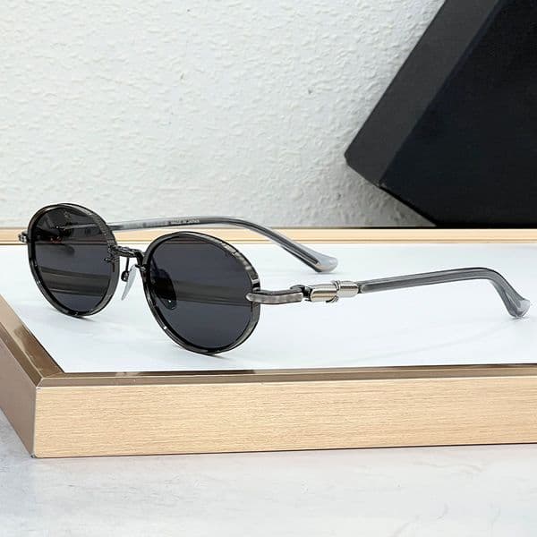 Designer Sunglasses Men Fashion Oval Plated Metal Frame NIP SLIP-2 Outdoor Sports UV Resistant Luxury Sunglasses for Women Case