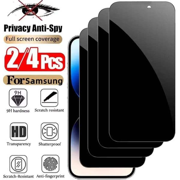 Privacy Screen Protector Samsung S25 S24 Ultra S23 FE S22 Plus Anti-Spy Glass For A16 A56 5g A55 A07 A26 A36 A54 A73 A17 A53