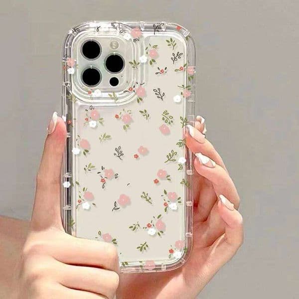 Flower Phone For 13 Case iPhone 11 15 12 14 Pro Max XS XR X 7 8 16 Plus SE 2020 Aesthetic Floral Cute Cover Cases