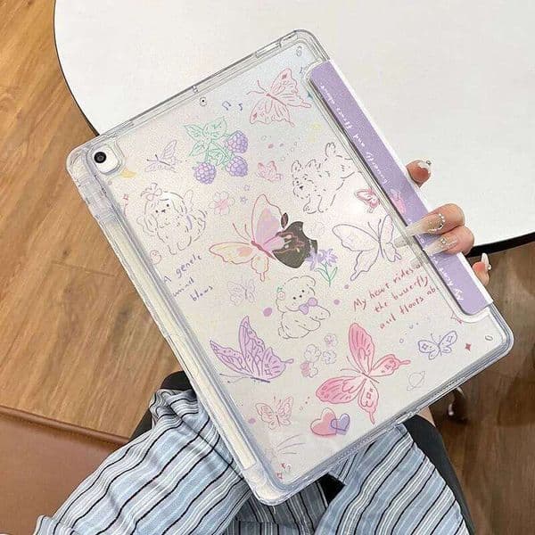 For Case A16 11th 2025 9th 8th 7th Generation Pro 2024 12.9 Cover Pencil Holder Funda iPad Air 5 4 13 11 inch Mini 6