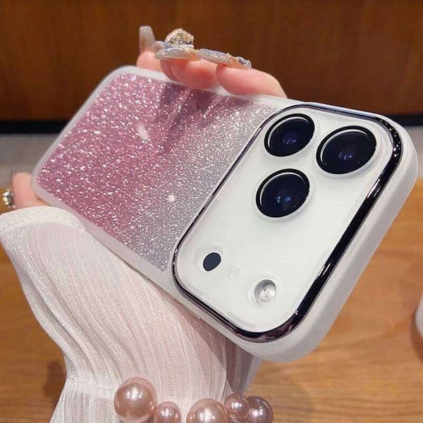Fashion Glitter Gradient Color Case For IPhone 17 Pro Max Air 16 15 14 13 12 Soft Silicone Lens Film Full-pack Shockproof Cover