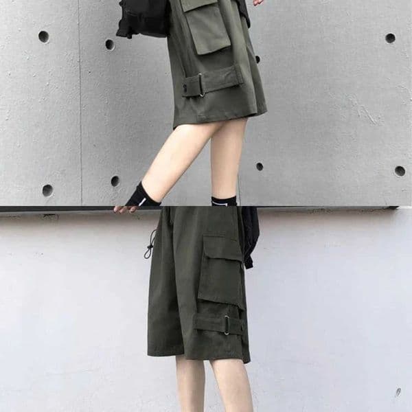 Lucyever Streetwear Hip Hop Cargo Shorts Women Vintage Harajuku High Waist Y2K Shorts Summer Pockets Unisex Bf Short Pants Woman L260530