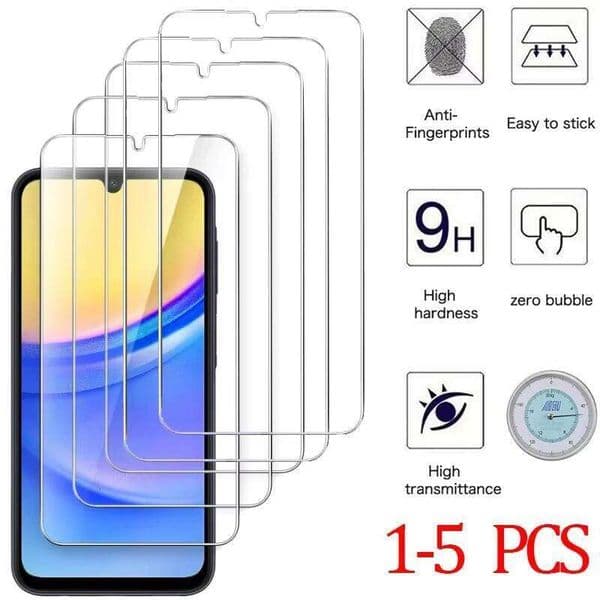 Screen Protector For Samsung A56 A55 5g A16 A17 S25 A07 A26 A36 A54 A53 A25 A35 A73 S20 S21 S23 S24 FE Clear Tempered Glass