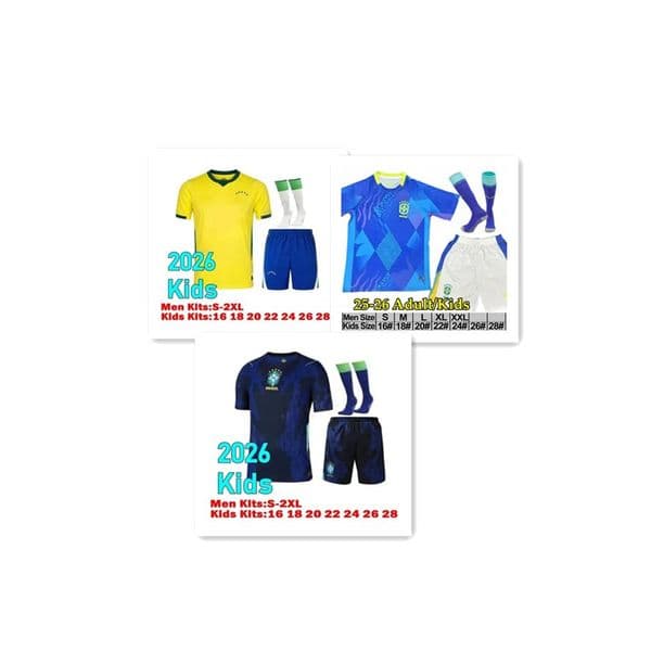 brazil Jersey Brazil 2026 Soccer Jerseys World Cup Football tops Shirt VINI RODRYGO PELE Vintage NEYMAR Ronaldinho camisa de futebol Kid full kit maillot foot