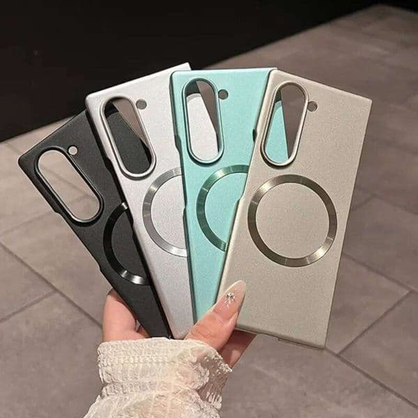 For Samsung Galaxy Z Fold 7 6 5 4 3 5G Magnetic Skin Case for Magsafe Wireless Charging Ultra Thin Anti-Scratch Shockproof Cover