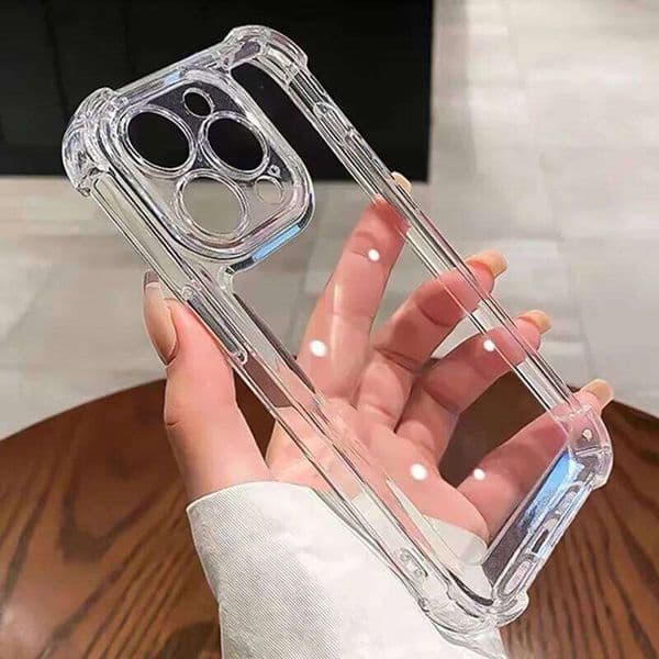 Luxury Clear Silicone Phone Case For iPhone 17 14 15 13 11 12 16 Pro Max Air Soft Bumper Transparent Shockproof Cover Cases