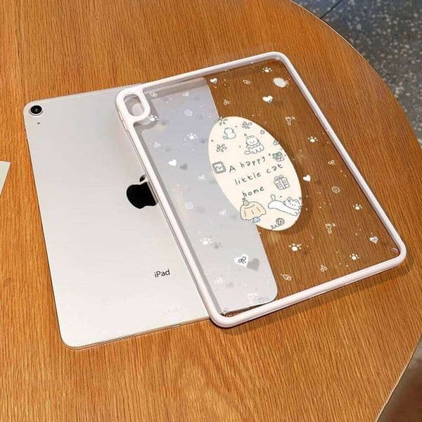 Transparent Cartoon Stars Cat New Tablet For iPad Pro 11 12.9 13in M4 M5 9.7 10.2 5/6th 7/8/9 10 11th MINI Air 5 6 7 Case