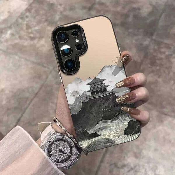 Luxury Building Landscape Pattern Case For Samsung Galaxy S25 S24 S23 S22 Ultra Plus S21FE A34 A54 A53 A52 A36 A35 A15 A16 Cover