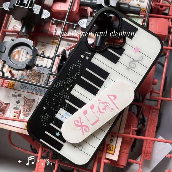 Korean Ins Piano Musical Note Stars Phone Case For iPhone 17Air 17 16 15 14 13 12 11 Pro Max Plus Mini Y2K Sweet Matte Cover