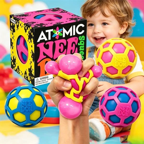 In Stock Schylling Needoh Squishies Atomic Stress Relief Ball Toys Soft Stress Relief Toy Cute Relaxing Squeeze Sensory Toy BY SEA