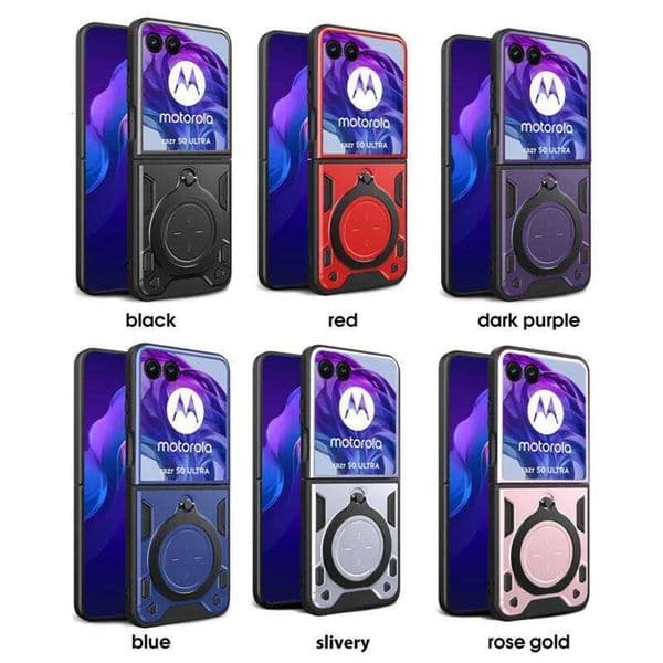 Armor Rugged OTT-BOX Shell For Motorola Moto 70 60 50 Razr Ultra 2026 2025 Plus 2024 Rotable Ring Stand Protect Cover