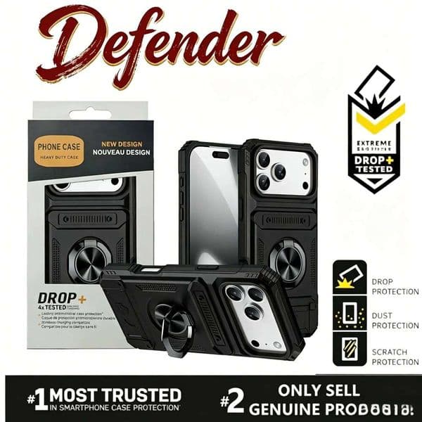 Military Grade Wallet OTT-Box Armor Case For IPhone 17 16 E 15 14 Plus 13 12 Pro Max Rotat Ring Stand Anti-Drop Shockproof Cover