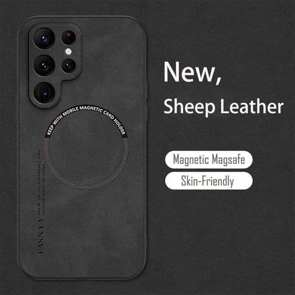 Vintage Sheepskin Magnetic Leather Soft Phone Case For Samsung Galaxy S26 S25 S24/23 Plus Note 20 Ultra Protect Back Cover