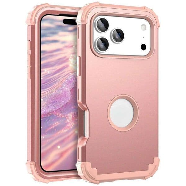 Heavy Duty Hybrid Armor Defender Phone Case For iPhone 17 16 15 14 13 Pro Max Plus Air 16E 360 Full Shockproof Protective Cover