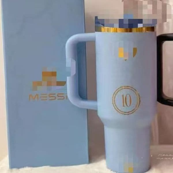 40oz Tumbler with Handle Stainless Steel Insulated Water Bottle Large Capacity Car Travel Mug Vacuum Flasks Beer Ice Cup with Straw