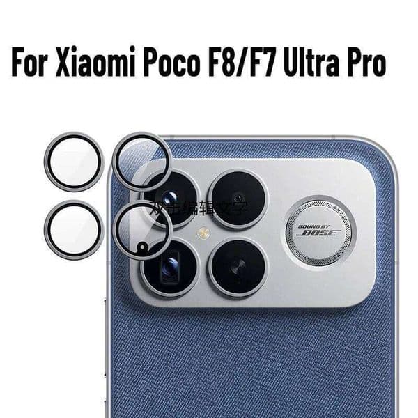 Alloy Ring Tempered Protector Cover For Xiaomi Poco F8 F7 Ultra Pro Camera Anti-scratch HD Definition Glass Lens Cap