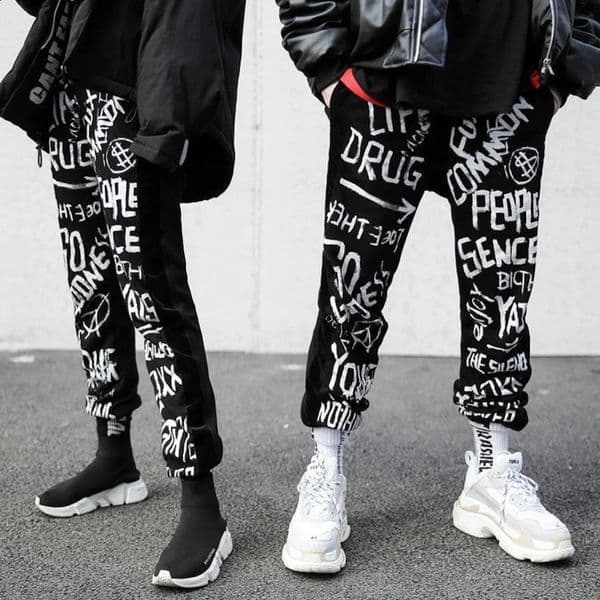 2026 Summer Y2K Men Training Trousers Joggers quickdry Casual sports pants Fitness Graffiti Printed Thin Breathable Sweatpants 260530