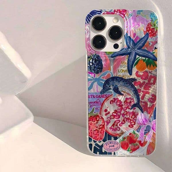 Seaside Scenery Wave Beach Pattern Phone CaseFor iPhone 15 13 12 11 14 Pro 16E XS XR Max 7 8 16 Plus SE2 Shockproof Cover