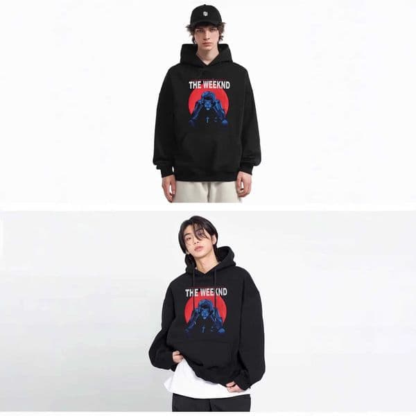 Hip-hop American Streetwear Brand Cover Print Pure Cotton Long-sleeve Hooded Sweatshirt For Men And Women Autumn Winter Style