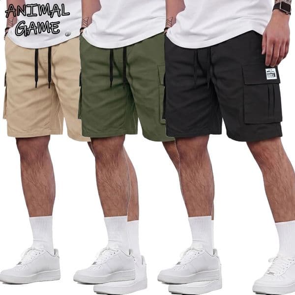 Summer Cargo Pants Casual Bermuda Shorts Plus Size Running Knee Pants Jogging Gym Man Tactical Multi-Pocket Short Work Pants 260530