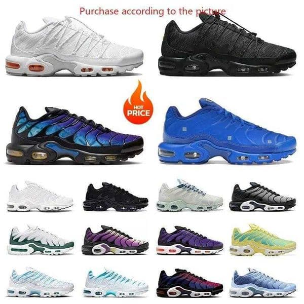 Free shipping Designer shoes 2025 Tn Running Shoes Mens White Hyper Jade France Club University Pastel Blue Sunset Breathable Trainers Outdoor Jordna