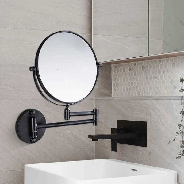 Double-sided Bathroom Makeup Mirror 3X Magnifying Glass Countertop Rotating Vanity Wall Hardware Accessories C260530