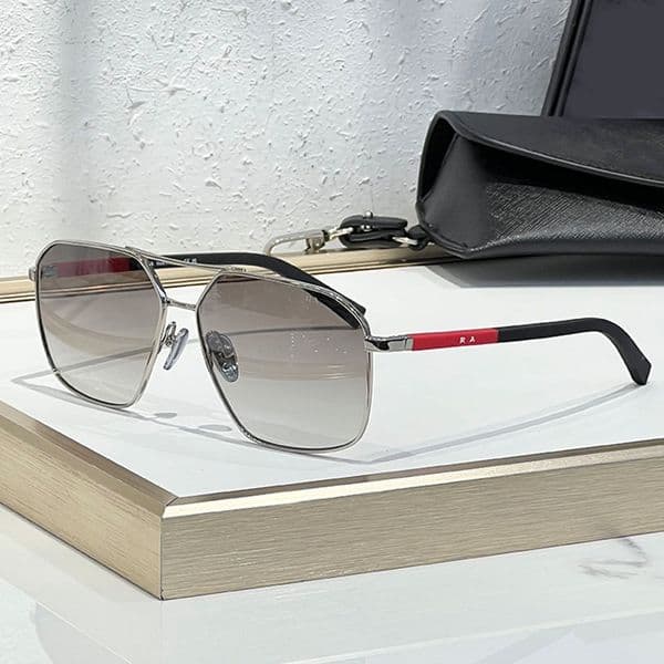 SPSA50 Linea Rossa Sport Designer Sunglasses For Men Metal Full Rim Double Bridge Lightweight Comfortable Urban Sport UV400 Shades Commute Travel Street Eyewear