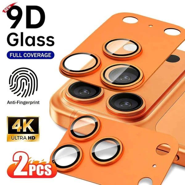2pcs Lens Protective Film For Max iPhone 17 Pro Full Coverage Ultra-Thin Camera Protector Shockproof Metal Frame