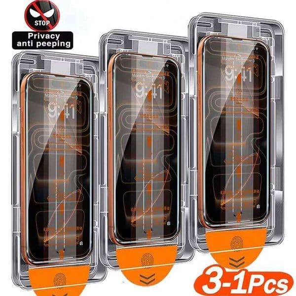 Dust Free Installation Privacy Screen Protector For iPhone 17 15 16 11 14 Pro Max Air 16e 8 7 Plus 13 12 Mini SE XR XS
