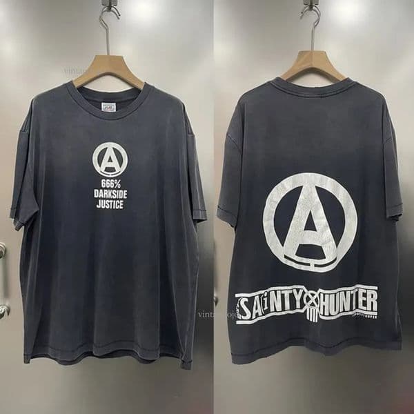 2026 Vintage Washed Black Top Quality Cotton Oversized T Shirt Men Women Letters Print Damaged T Shirt Designer Tshirt Summer Short Sleeve