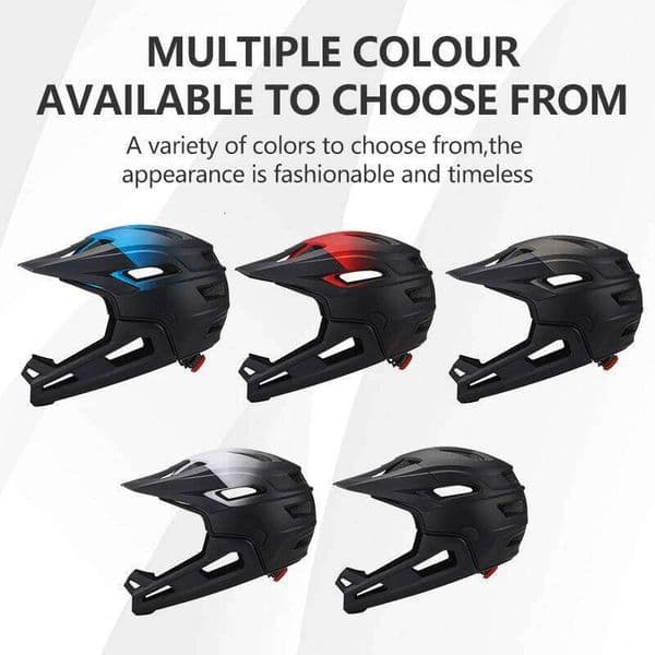 Eastinear's New Adult Bicycle Mountain Bike Full Face Detachable One-piece Motorcycle Riding Safety Helmet Head Protectio W260701