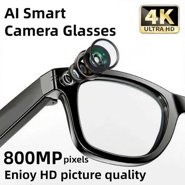 4K AI Smart Photochromic Glasses Camera Bluetooth Call Voice Assistant Music Player Translate Multifunction Glasses for T260703