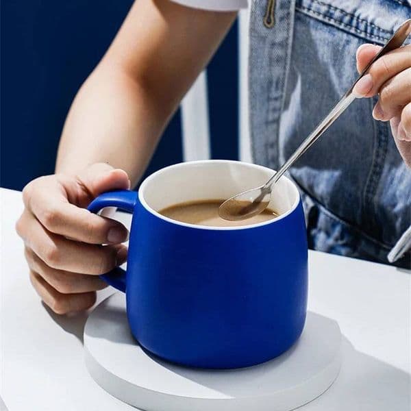 500ml Ceramic Package Blue Coffee Creative design Splash ink Breakfast Oatmeal Cup Festival Gift Porcelain Mug J260706